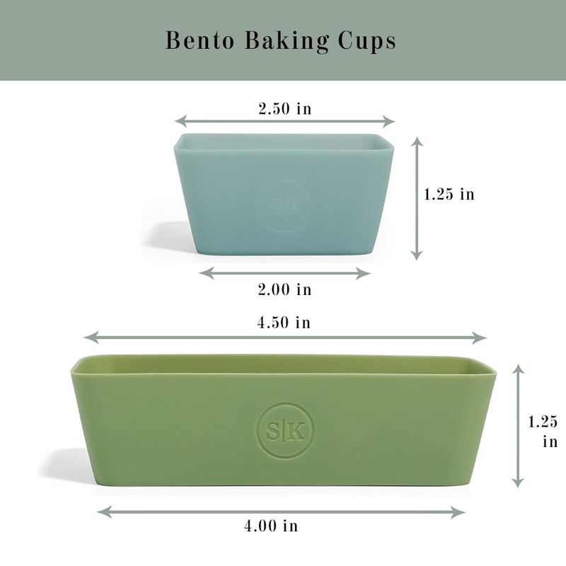 The Silicone Kitchen Reusable Silicone Bento Baking Cup, Non-Toxic, BPA