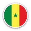 Darkside Ltd Round Senegalese Flag Sticker Decal - Weatherproof -