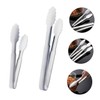 Ipetboom 2pcs Stainless Steel Food Clamp Practical Non Slip Kitchen