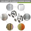 Chrome Shower Door Rollers - 8pcs Curved Glass Door Wheels,