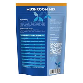 Mushroom Mix en Polvo 80g Concentración Estrés Energía | Con Hongo Melena de Leon hongo Reishi, Cordyceps, Chaga, Maitake, Shiitake y Cola de Pavo | S
