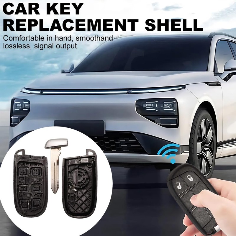 BOPRKTM Car Key Shell for Fiat-500X Freemont Jeep Renegade Cherokee