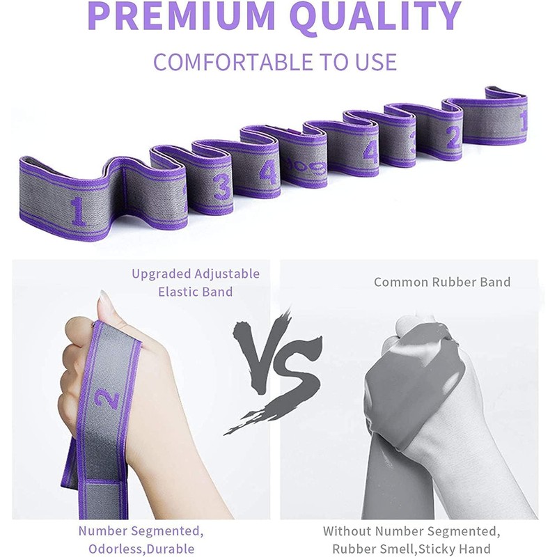 MEZOKUCEL Stretching Strap Yoga Strap 9 Loop Stretch Band for