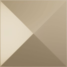 Ekena Millwork 11 7/8"W x 11 7/8"H Sellek EnduraWall Decorative 3D Wall Panel, Metallic Champagne Mist (Covers 0.98 Sq. Ft.