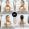 SERENEWIG 24" Brown Blonde Ombre Double Braids Wigs with Baby