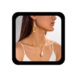 Wendalern Böhmische Muschel Muschelschmuck Für Frauen Natürliche Muschel Anhänger Halskette Kette Handgemachte Kauri Ohrringe Sommer Strand Hawaii Ozean Halskette Und Ohrringe