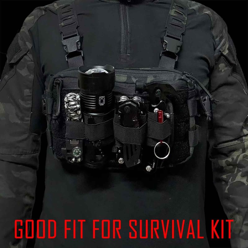 BOSITIVE Tactical Bag Insert Modular Organizer Utility Admin Pouch Hook,