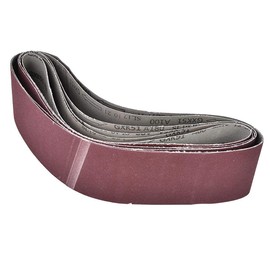 6-Piece GXK51-B 915 x 100 mm Oxidised Aluminium Oxide Sanding Belt with Abrasive for Rust Removal, Deburring and Sanding the Surface