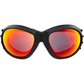 Birdz Eyewear Eagle Padded Dirt Bike Motorcycle Riding Goggles Black Frame with Mirror Lens for Men and Women