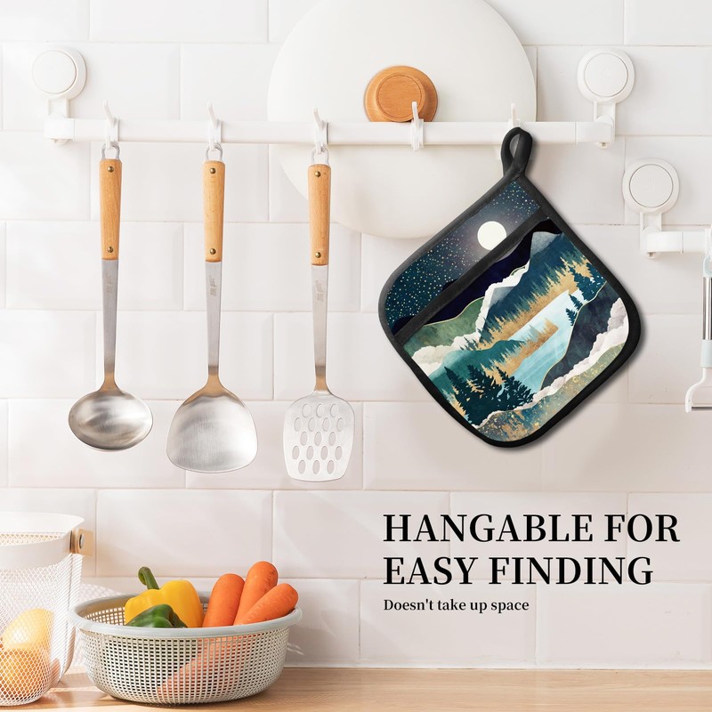 JYCardPKT Pot Holders for Kitchen, Heat Resistance Hot Pads, Cute