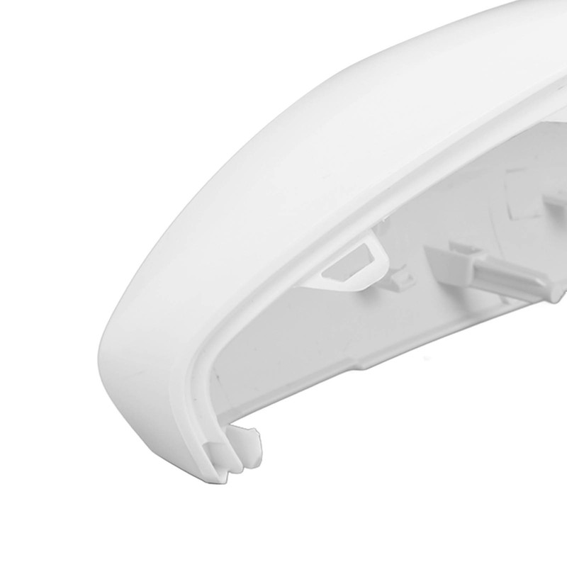 White Side Mirror Cover Unpainted Rearview Outer Door Wing Mirror
