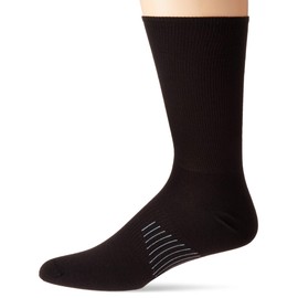 WrightSock Men's Ultra Thin Crew, Black, X-Large