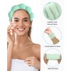 TPZORJX Schwamm Stirnband Armband Sets zum Waschen von Gesicht Make-up