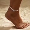 Amicon Silver Anklets for Women Waterproof Sterling Silver Heart Ankle