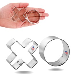 Foose Cookie Cutters Hugs and Kisses Small XO Cookie Cutter 2 Piece Set, Made in USA