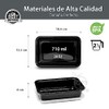 24 Contenedores para Alimentos Reutilizables de 710 ml (24 oz),