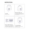 LED Beanie Hat with Light,Unisex USB Rechargeable Hands Free 4