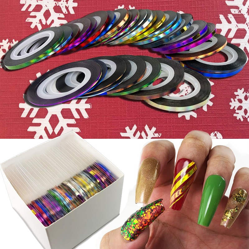 Nail Art Striping Tape Lines Kit 36 pcs 1mm 2mm