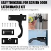 Aussio RV Screen Door Latch Handle Kit (Right Hand) and