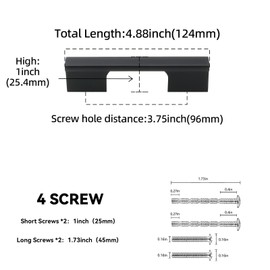 BUKOBYHE 10 Pack 3-3/4 Inch Matte Black Kitchen Cabinet Handles Cabinet Pulls Drawer Pulls Cabinet Hardware