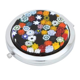 GlassOfVenice Murano Glass Millefiori Folding Compact Mirror - Multicolor