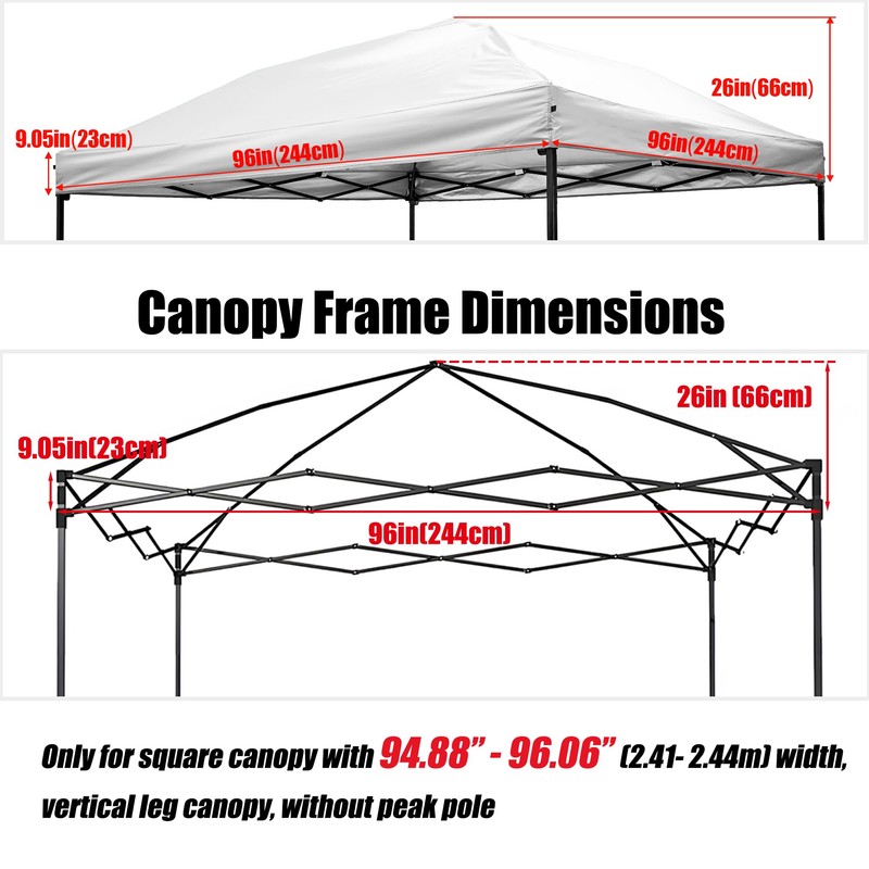 8x8 Canopy Replacement Top, Replacement Cover for 8x8 Pop Up