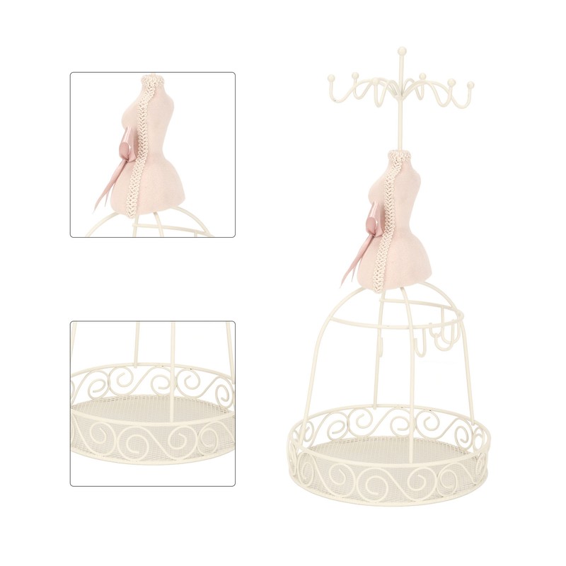 Mannequin Dress Jewelry Display Stand Earrings Necklace Storing Multifunctional Display