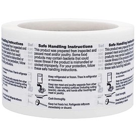 Safe Handling Instruction Labels for Food Rotation Restaurant Deli Grocery Store Labels 2 x 2 Inch 500 Total Stickers