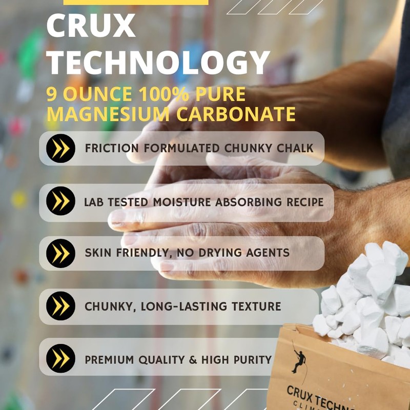 Rock Climbing Chalk 100% Magnesium Carbonate 9oz in Eco-Friendly Biodegradable