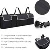 ZUJIACUN Car trunk organizer bag with lid, rear suspension organizer