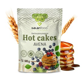 Harina de Avena 500g - para Hot Cakes | 100% Natural: Sin Azúcar, Bajo en Sodio | Endulzada con Monk Fruit | Ingredientes Naturales y Saludables | 500g Sin Aditivos ni Conservantes | BALANFOOD
