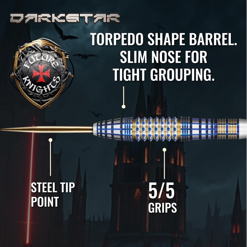 Shot! Future Knights Darkstar 90% Steel Darts 25 g