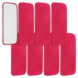iKEEPOW Replacement Microfiber Mop Pads Compatible with Rubbermaid Reveal Spray Mop, 16.5" Reusable Wet & Dry Floor Cleaning Pad Refills Fit for Any Microfiber Reveal Flat Mops(8 Pack)