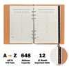 Happyaokeland Refillable Address Book with Alphabetical Tabs, Hardcover Phone Book