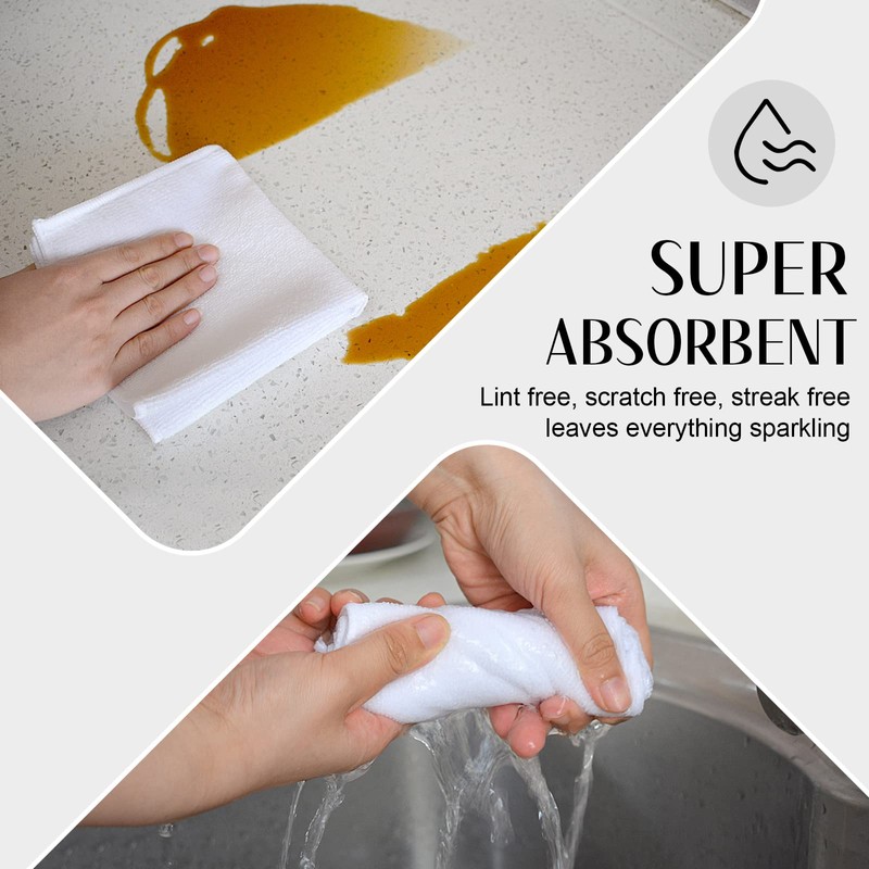 SINLAND Microfiber Cleaning Cloth Dish Cloth Kitchen No Streak Absorbent