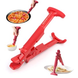 Airfryer Zange Pizzablechzange für Pizzableche Ofenzange für Heißluftfritteuse Mehrzweck Anti Verbrühungs Schüssel Gripper Retriever Zange Küchenzange Für Heben Heißer Schalen Schüssel Platte Topf