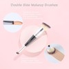ENERGY big-n-small 2-in-1 Sloped Flat Top Foundation Brush, Concealer Brush,