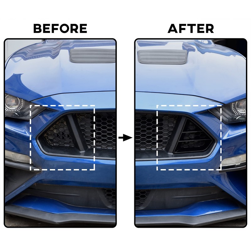 KEWISAUTO Front Upper Grille Inserts for Ford Mustang GT 2018-2023,