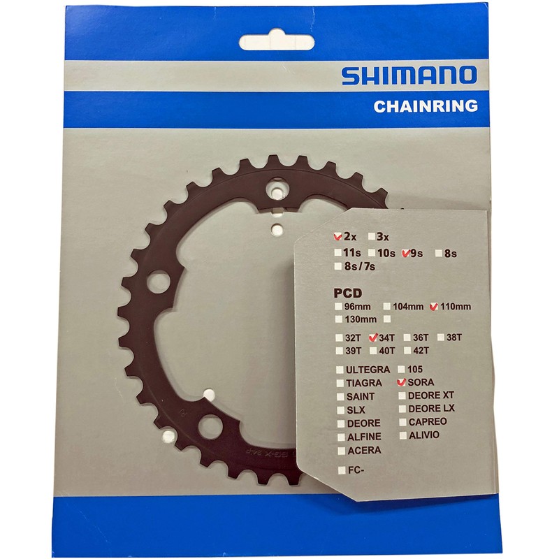SHIMANO Cycling Y1nb34000 FC 3550 chainring 34T black, One Size