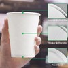 Qunclay 210 Count 12 oz Disposable White Paper Coffee Cups,