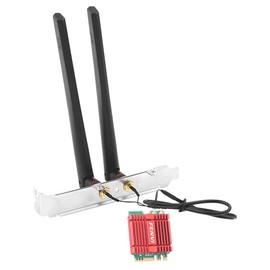 FENVI WiFi 6E Desktop Upgrade Kit with Intel AX210-5400Mbps Tri-Band 6GHz & BT 5.3 Includes M.2 2230 AX210NGW WiFi Card, High Gain Antennas, Low Profile Bracket for Windows 11/10