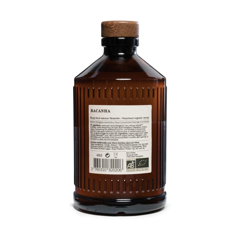 Bacanha Organic Strawberry Syrup 13.5 Fl Oz Natural Sweetener for