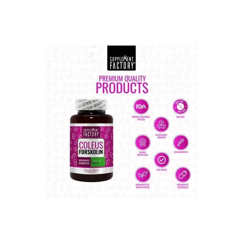 Coleus Forskolina 500 Mg, 60 Cápsulas