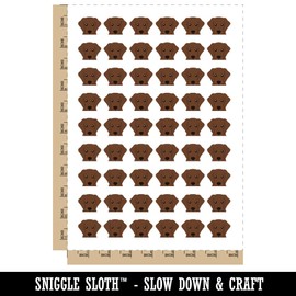 Peeking Chocolate Labrador Retiever Dog Temporary Tattoo Water Resistant Fake Body Art Set Collection - 54 1" Tattoos (1 Sheet)