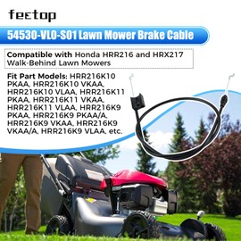 FECTOP 54530-VL0-S01 Lawn Mower Brake Cable, Compatible with Honda HRR216 and HRX217 Walk-Behind Lawn Mowers, Fit RR216K9, HRR216K10, HRR216K11, HRX217K1, HRX217K3, HRX217K5, HRX217K6