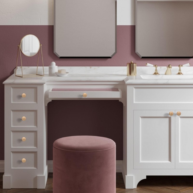 Coinkoly 10 Pack Champagne Bronze Kitchen 1-1/5Inch(30mm) Cabinet Knobs Single