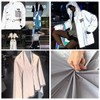 NOZUONO High Visibility Silver Reflective Fabric Gray Soft Polyester Material
