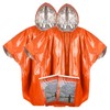 Vonctixe 2024 Thickened Emergency Rain Poncho with Mylar Blanket Liner,