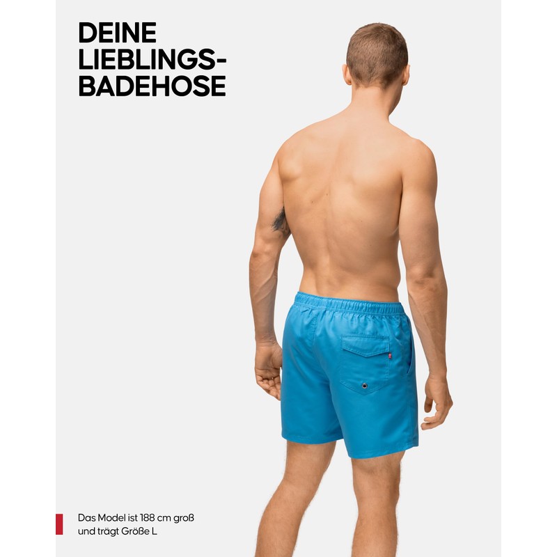 DANISH ENDURANCE Men's Swimming Trunks with Mesh Lining, Swimming Shorts