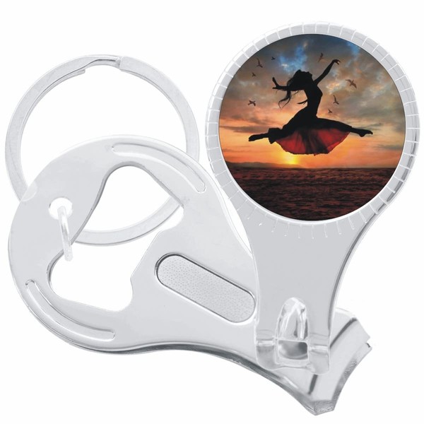 Dance Jump Ocean Nail Clippers Plus Bottle Opener Keychain